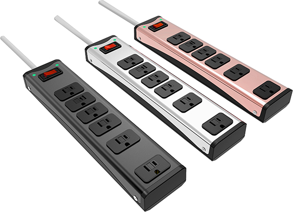 Details about   5 Outlet Heavy Duty Magnetic Power Strip w/Metal Housing & 2 USB Ports 6 Colors 